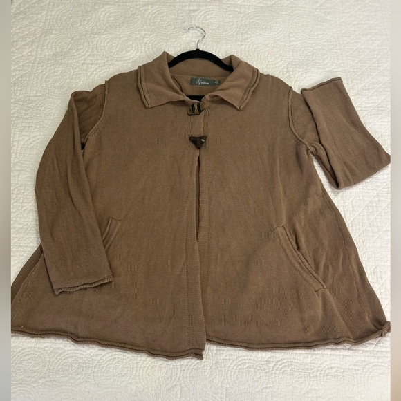 Willow Brown Cardigan. Size Medium. Minimalism. Neutral. Cabincore. - Picture 6 of 8